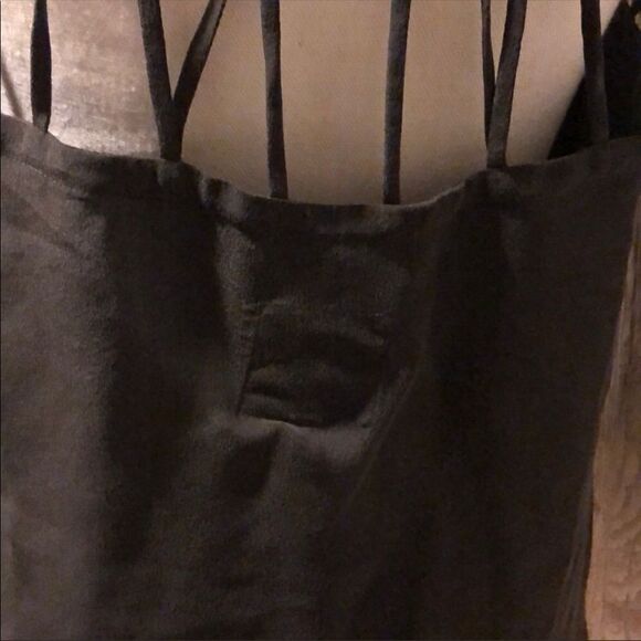 Chaser Dark Gray Silk Camisole Open Back Tank Top - Picture 5 of 6